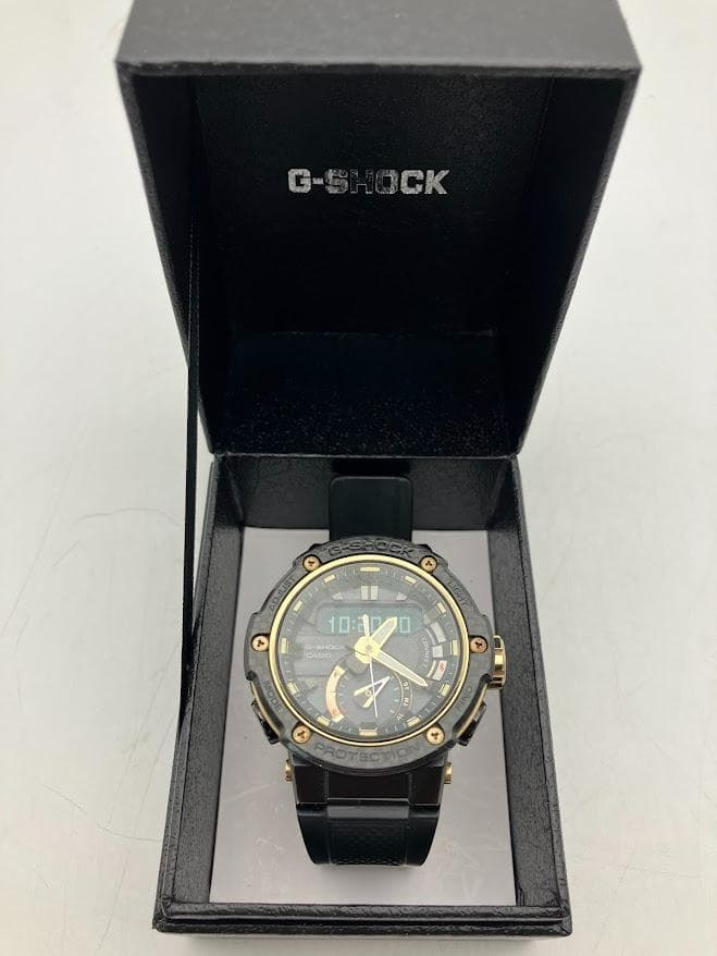 【美品】G-SHOCK CASIO デジタル　腕時計 ブラックゴールド　実働品