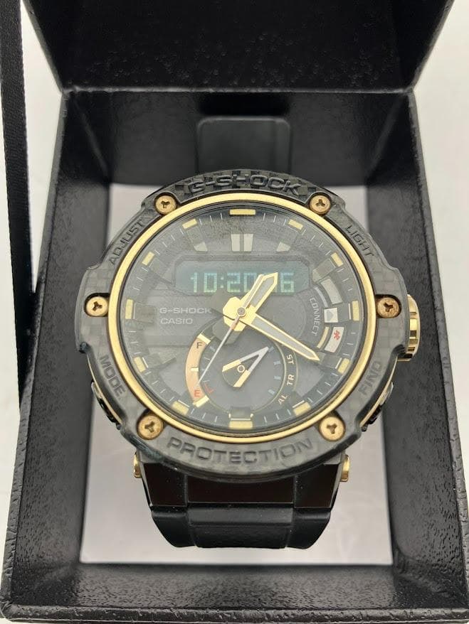 【美品】G-SHOCK CASIO デジタル　腕時計 ブラックゴールド　実働品