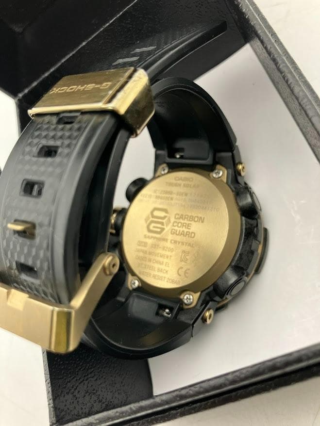 【美品】G-SHOCK CASIO デジタル　腕時計 ブラックゴールド　実働品