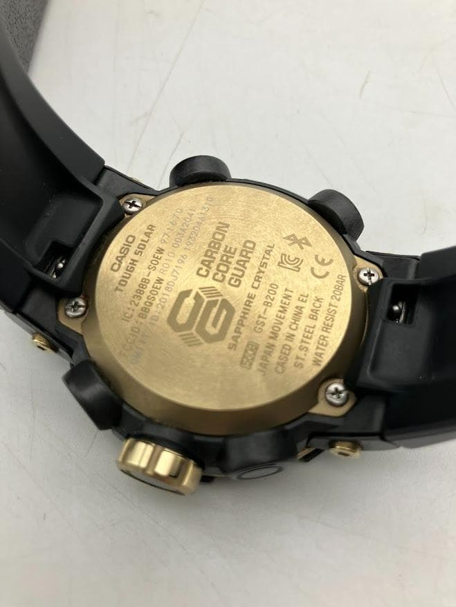 【美品】G-SHOCK CASIO デジタル　腕時計 ブラックゴールド　実働品