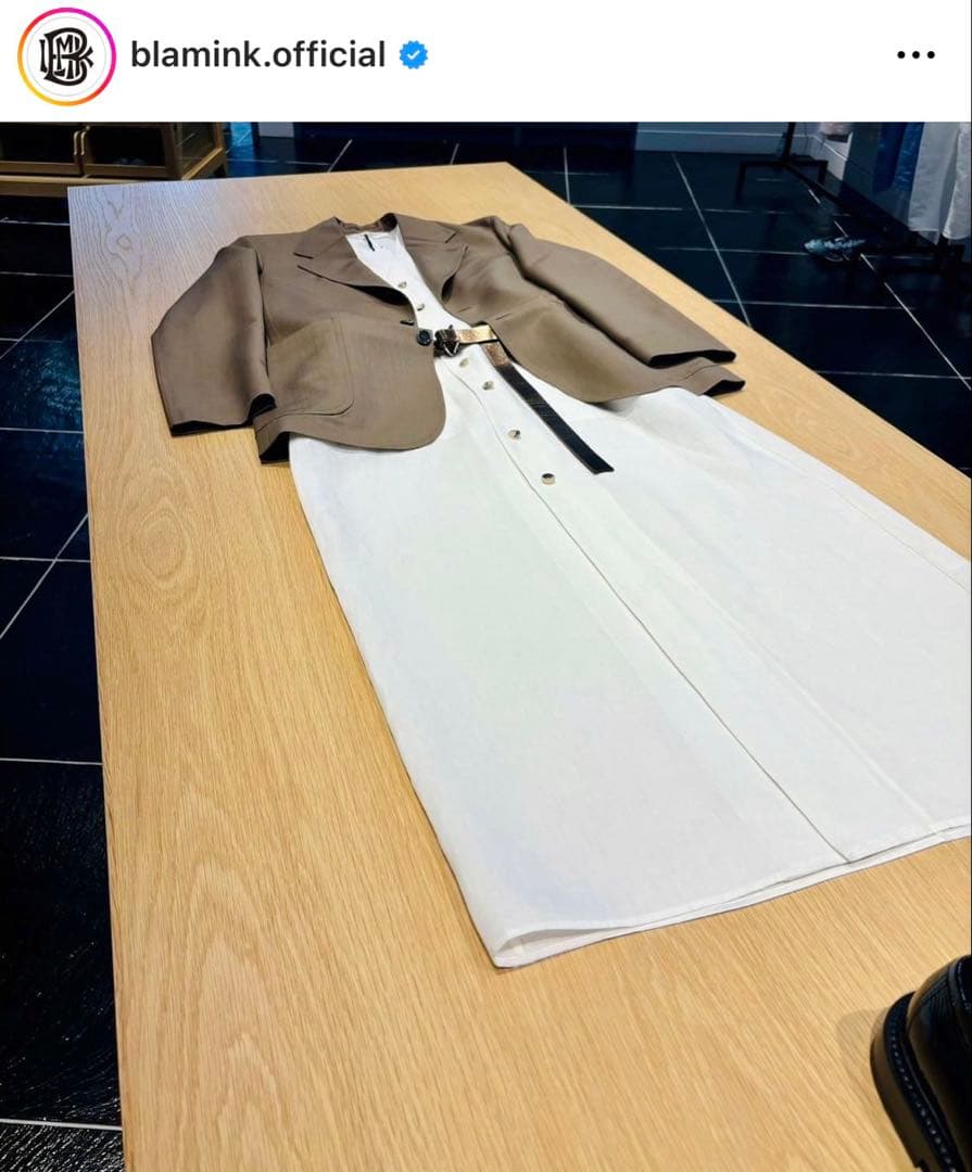 ★新品未使用★ BLAMINK ノースリーブ ワンピース ジレ ブラミンク