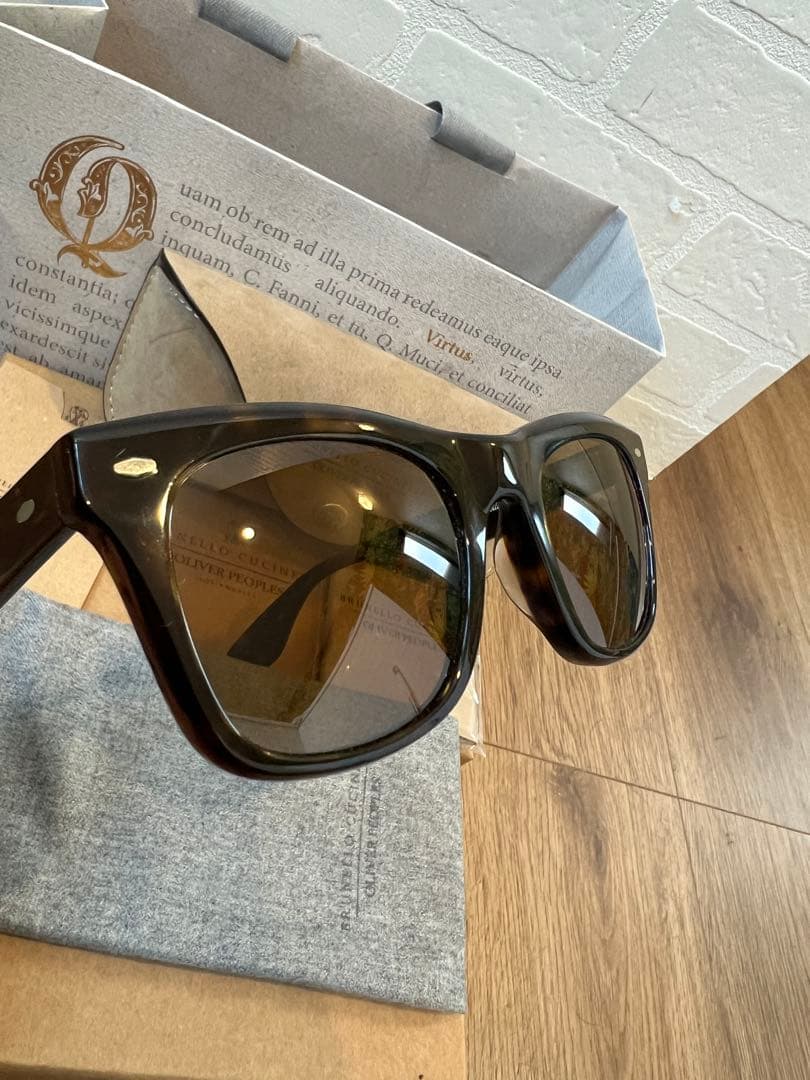 【試着のみ】完売品 Oliver Peoples ×ブルネロクチネリ サングラス