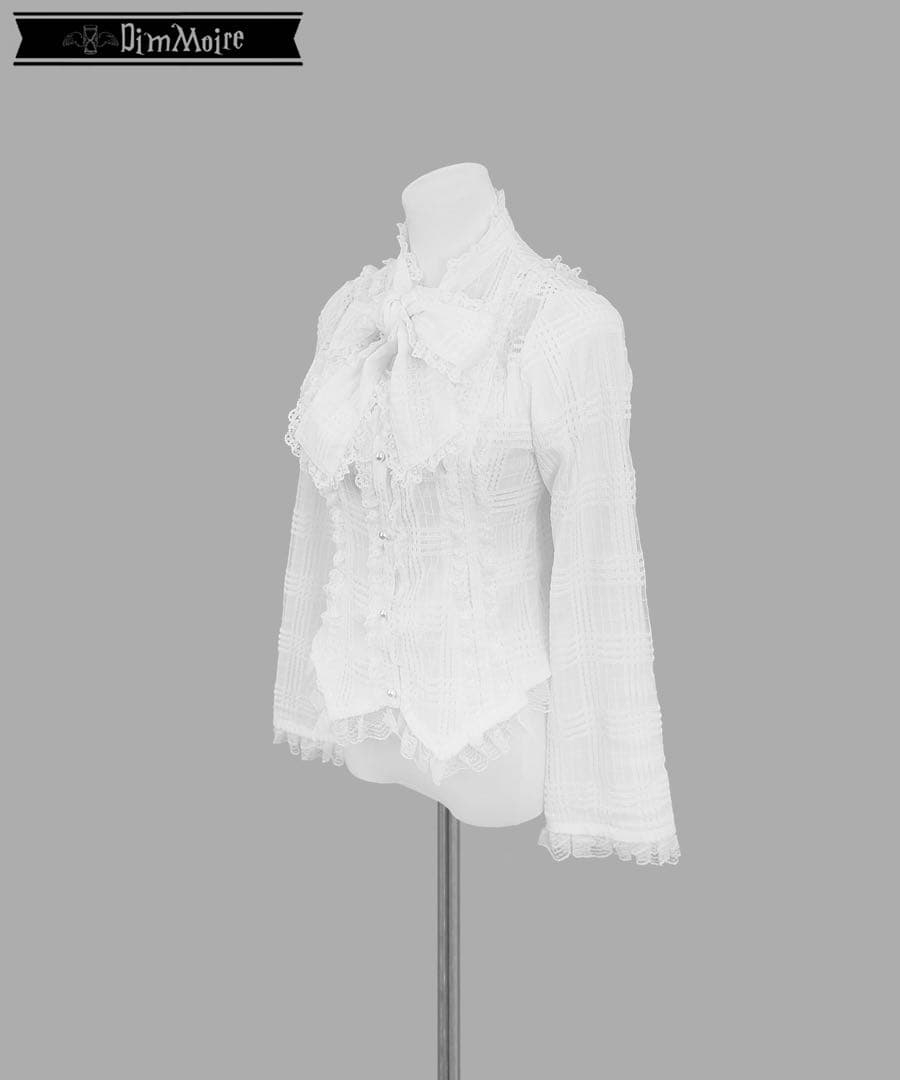 【ディムモアール】荊棘リボンタイブラウス ホワイト 新品未使用 DimMoire