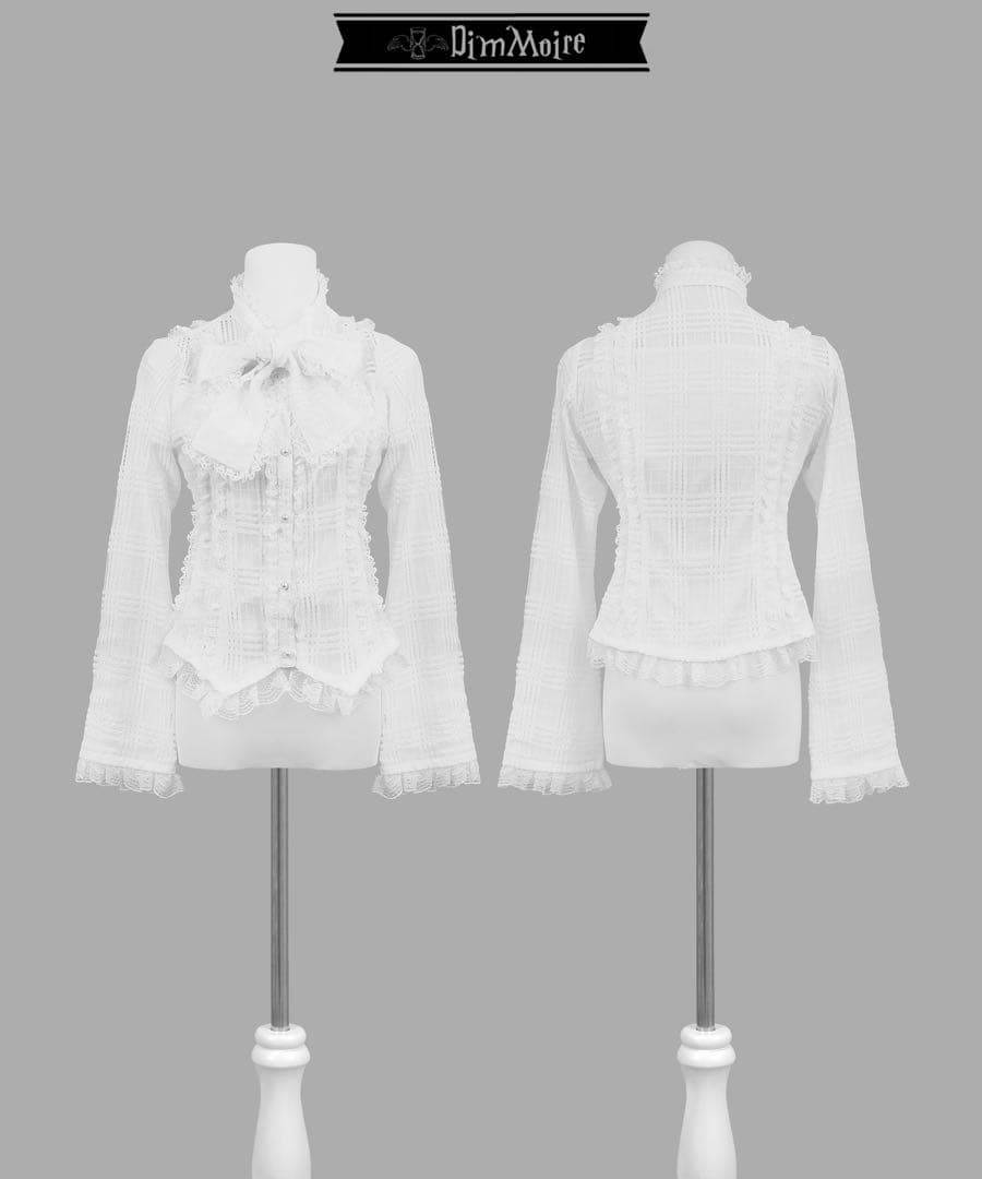 【ディムモアール】荊棘リボンタイブラウス ホワイト 新品未使用 DimMoire