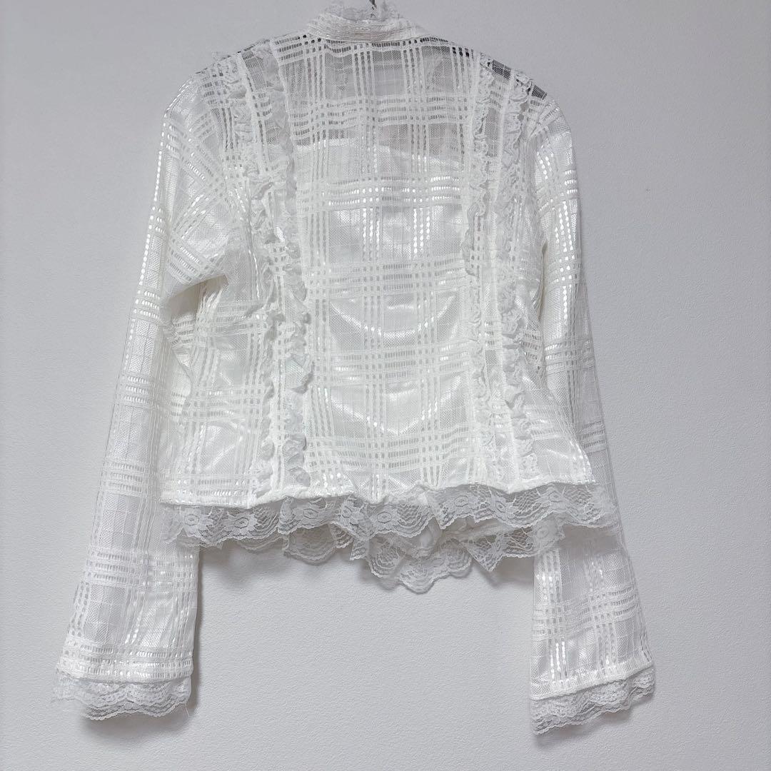 【ディムモアール】荊棘リボンタイブラウス ホワイト 新品未使用 DimMoire