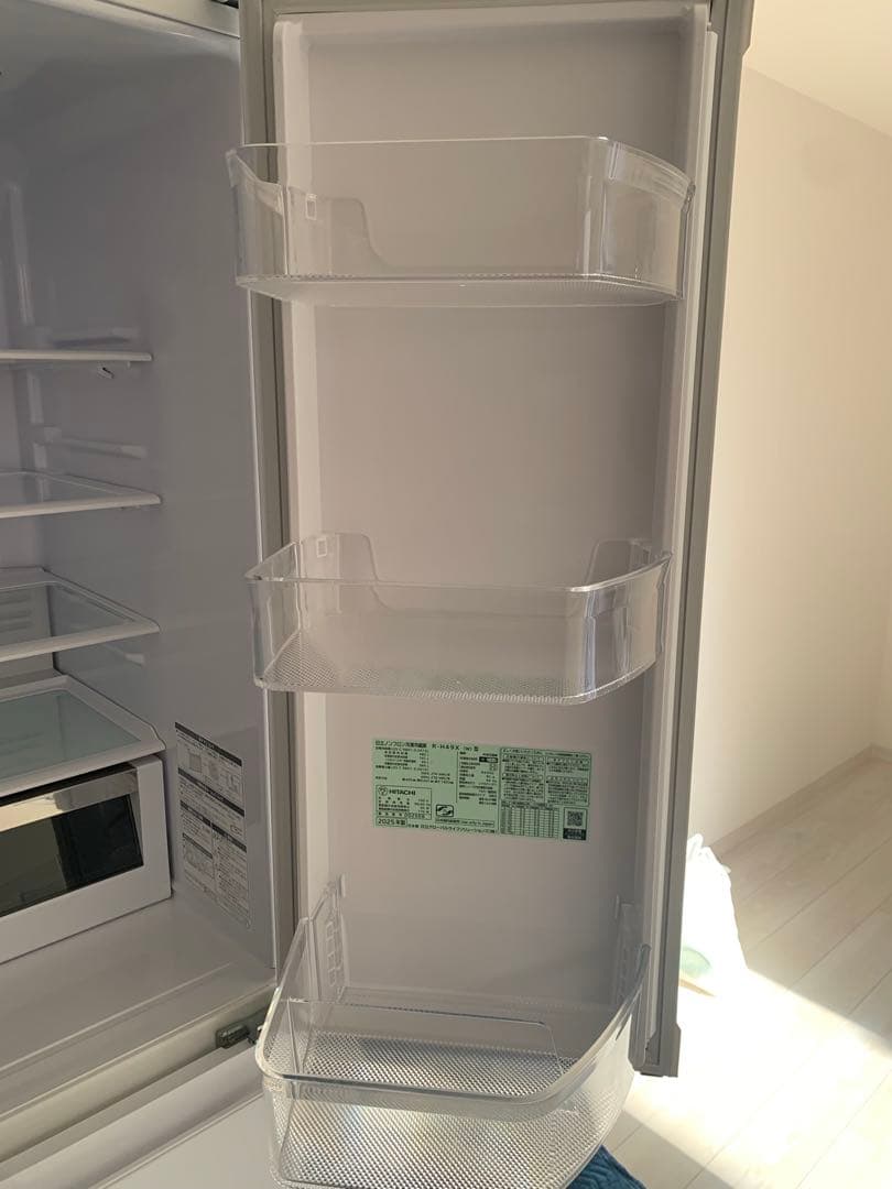 冷蔵庫 日立Hタイプ ピュアホワイト R-H49X-W 2025年製