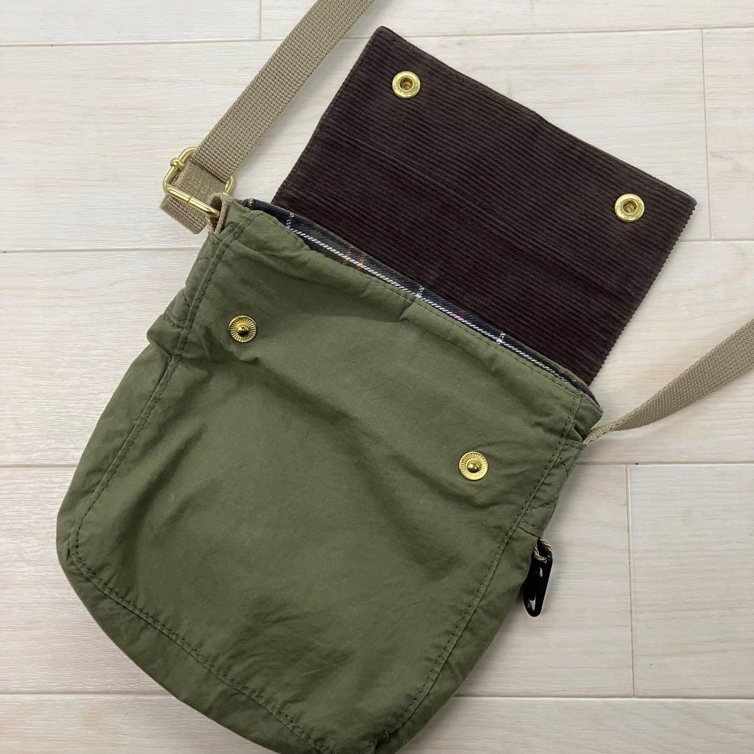 Barbour トランスポートクロスボディバッグ ショルダーバッグ 緑系