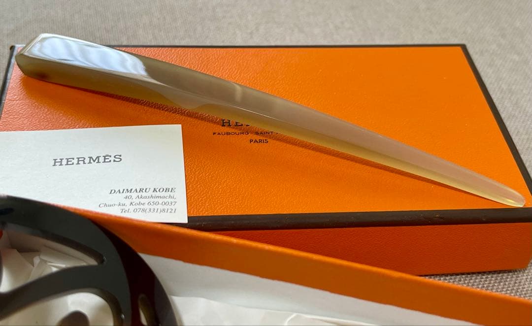 特価！ロカイユ バッファローホーン髪飾り　ヘアアクセ エルメス