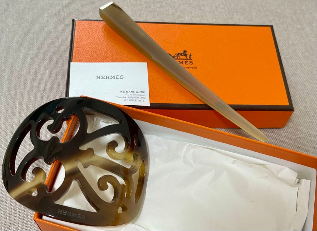 特価！ロカイユ バッファローホーン髪飾り　ヘアアクセ エルメス