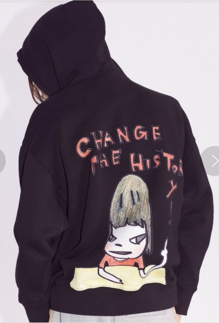 極美品 ステラマッカートニー 奈良美智 ナラヨシトモ フーディ パーカー 黒