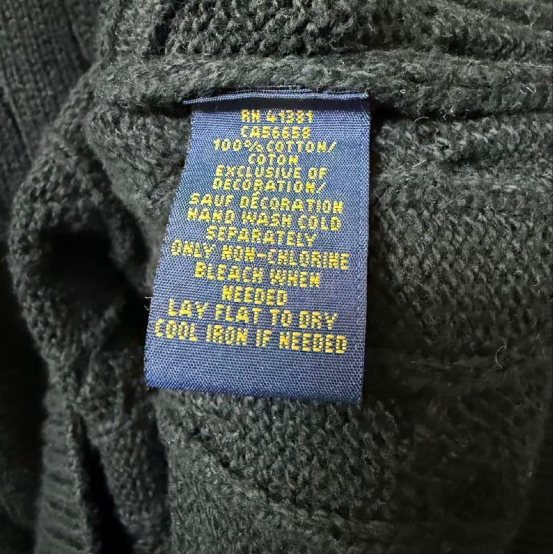 Polo Ralph Lauren ケーブルニットセーター L ブラック