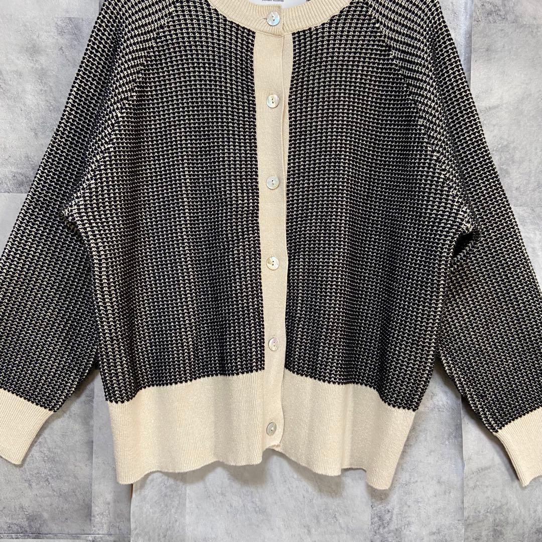 utilite(ユティリテ) / ハイバルキーワッフル9分袖カーディガン フリー