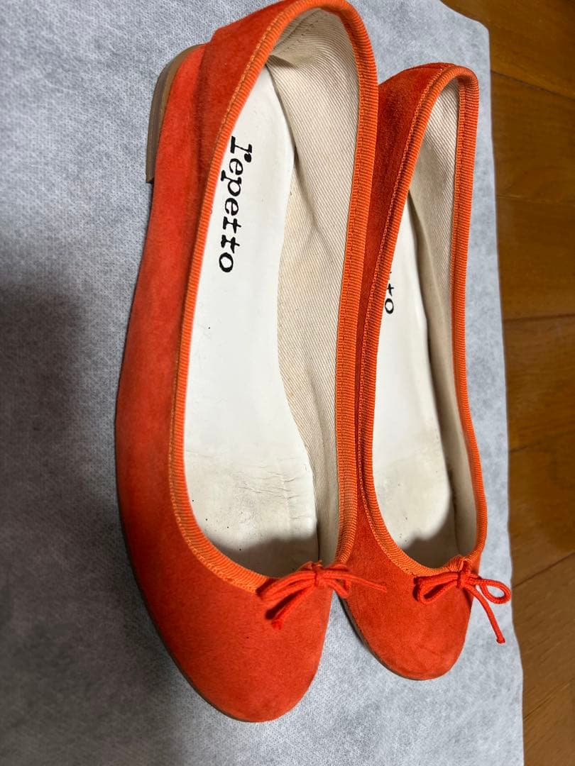 Repetto オレンジ フラットシューズ