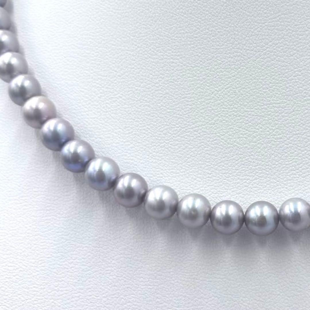 極上の照り✨銀座ジュエリーマキ　あこや本真珠 7mm珠 シルバーパールネックレス