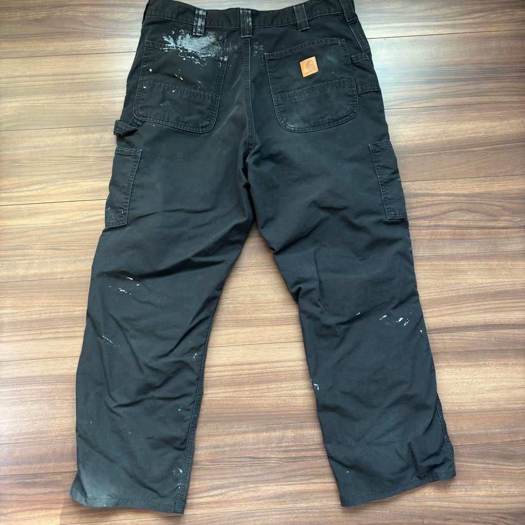 Carhartt ペインターパンツ　ブラック　フェード　雰囲気系