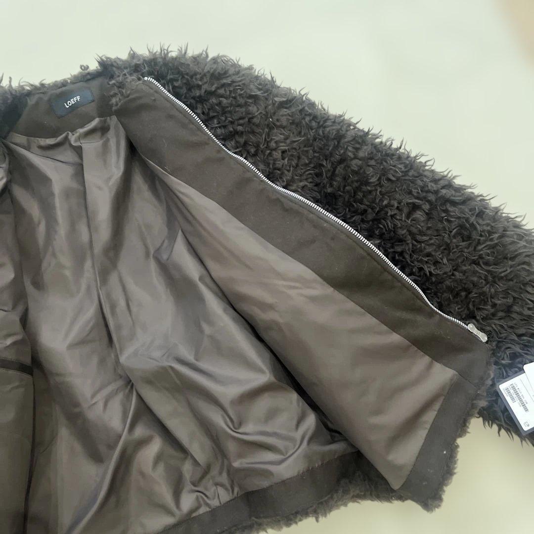 松*枝様 美品 LOEFF ロエフ　ワイルド ボア ブルゾン ブラウン ジャケッ