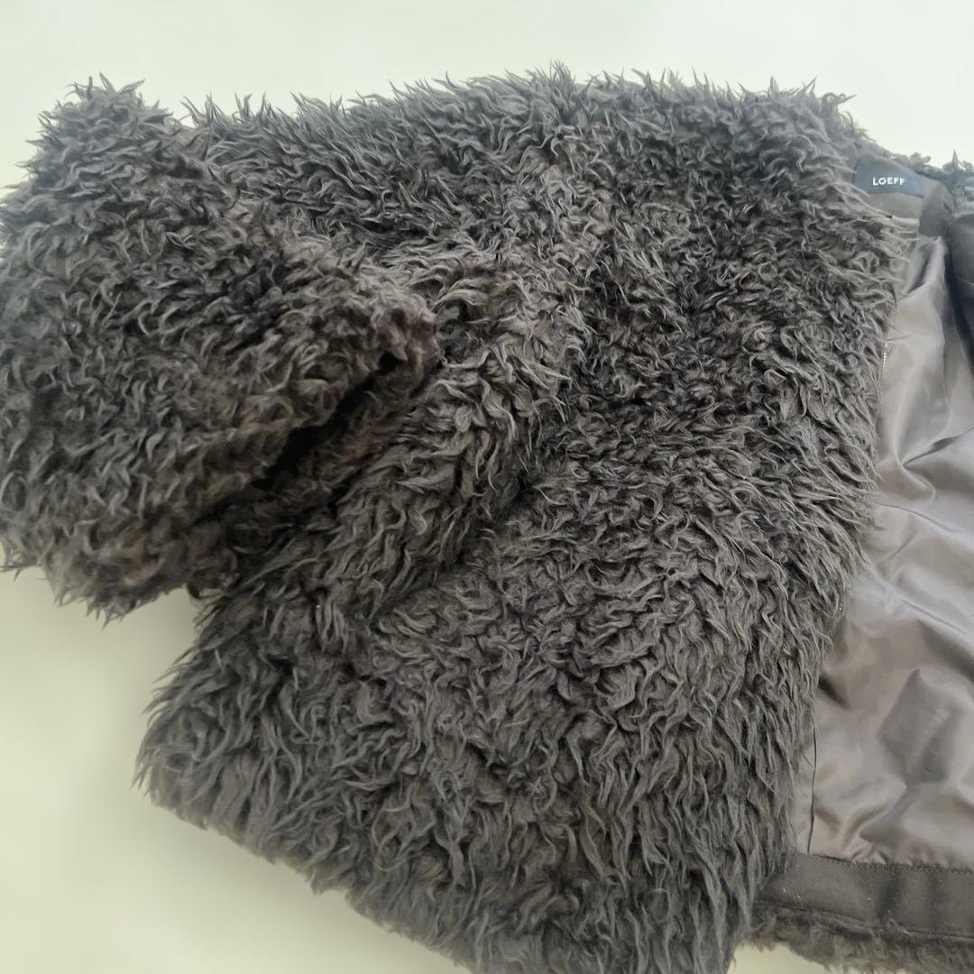 松*枝様 美品 LOEFF ロエフ　ワイルド ボア ブルゾン ブラウン ジャケッ