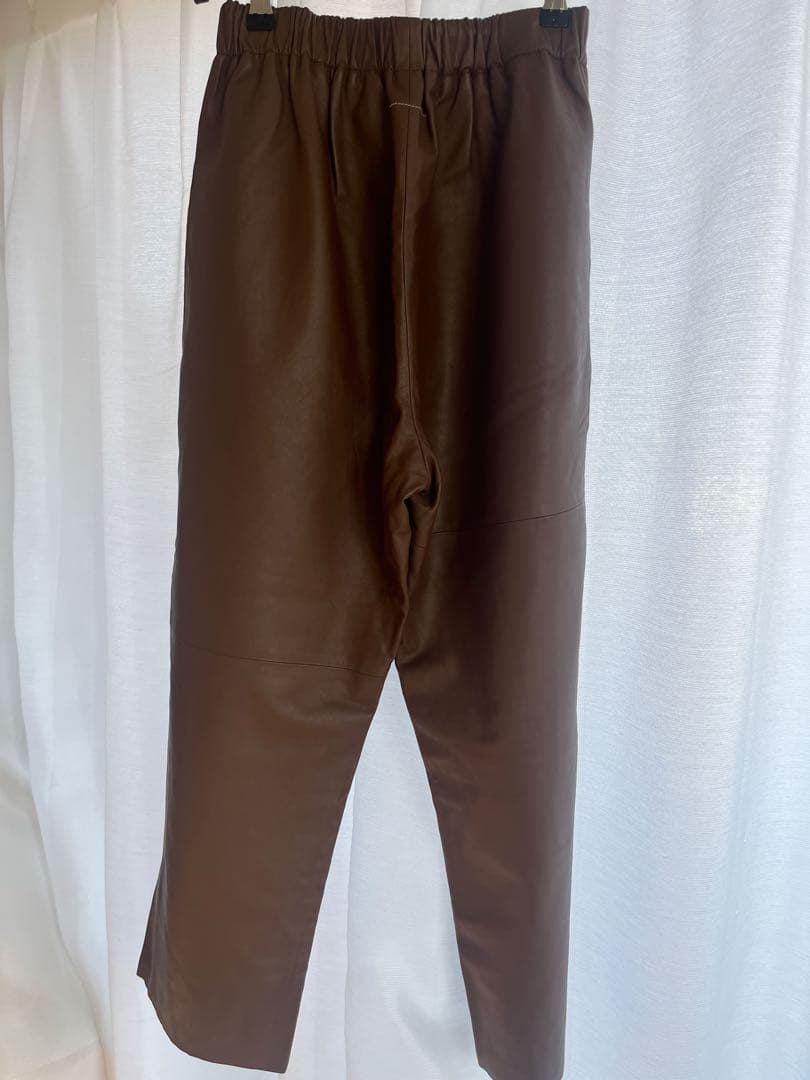 【MM6】レザーパンツ ブラウン