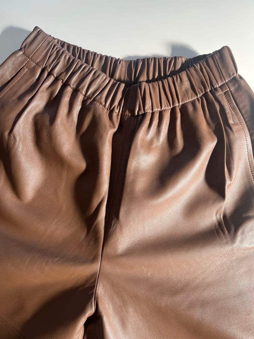 【MM6】レザーパンツ ブラウン