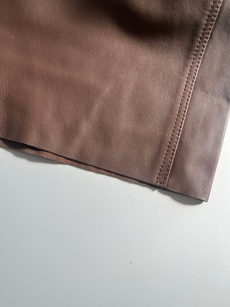 【MM6】レザーパンツ ブラウン