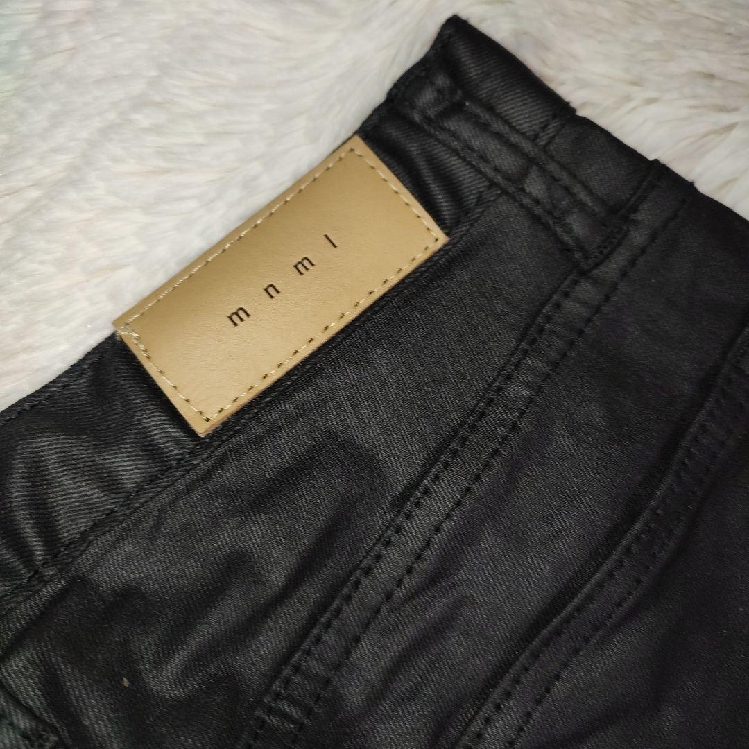 mnml size 28 スキニーデニム ブラック コーティング ミニマル