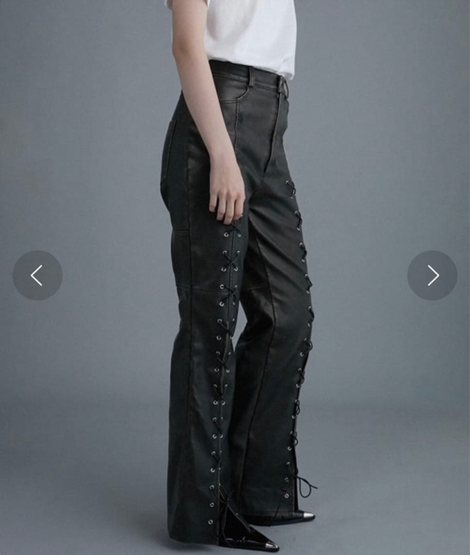 PRANK PROJECT レースアップヴィーガンレザーパンツ