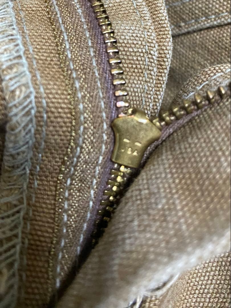 60s Carhartt デカCロゴ ダブルニー ブラウンダック W38xL30