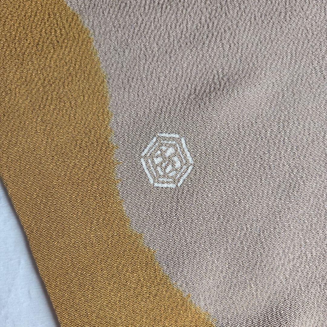 松皮菱と椿柄　栗山吉三郎　和染紅型名古屋帯