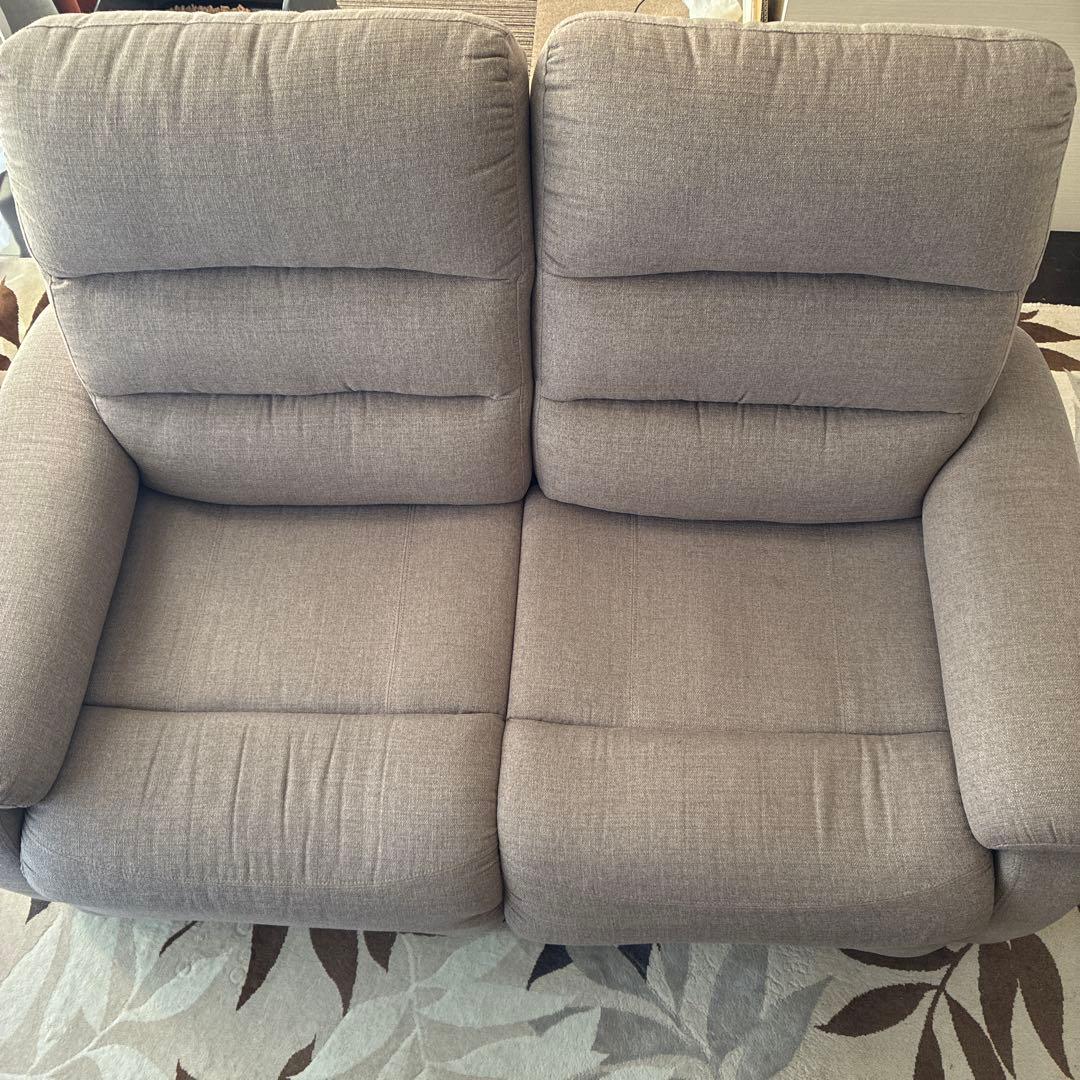 【90日限定出品 】ニトリNビリーバ 布　電動リクライニング2人掛けソファ