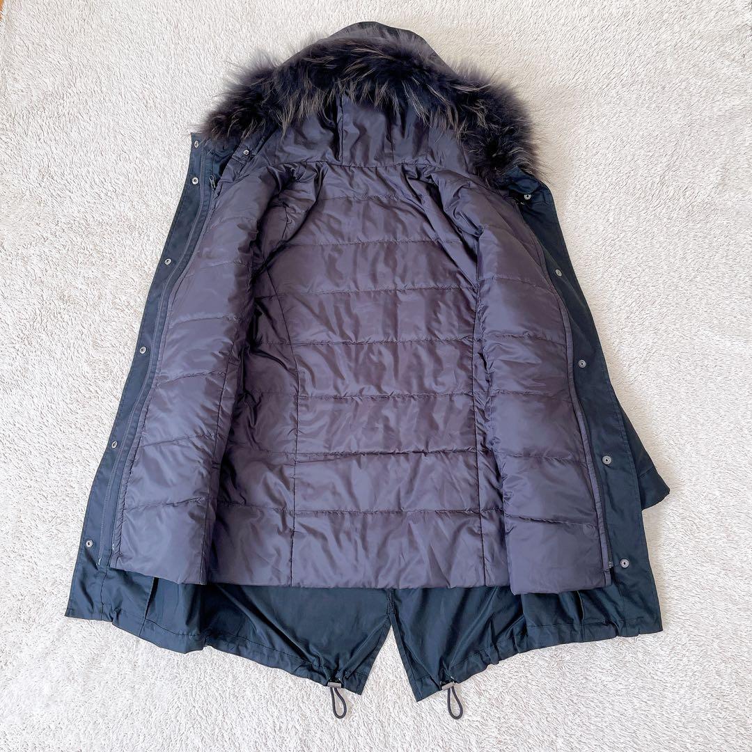 【美品】23区　洗える　モッズコート ダウン ファー ライナー 44 黒