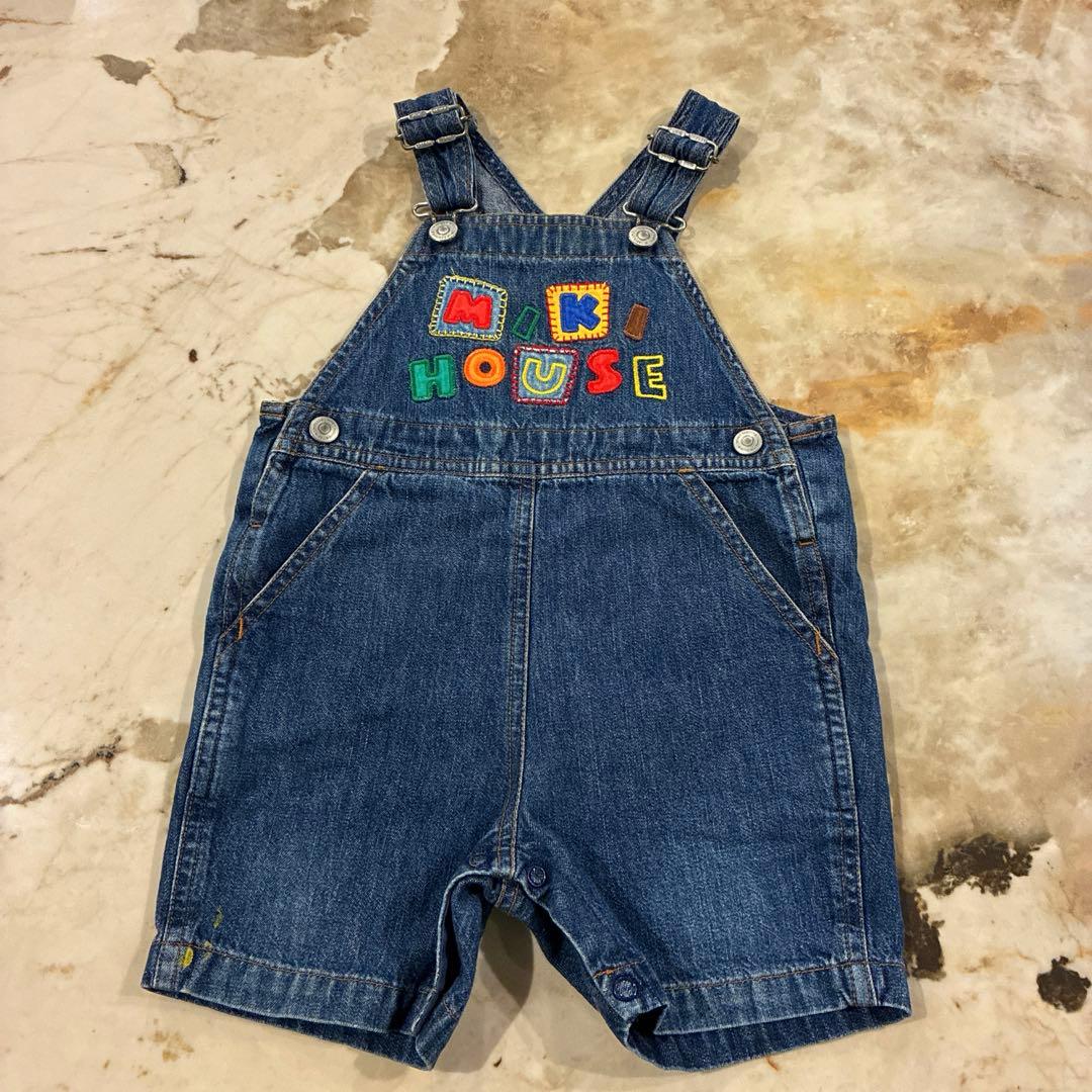 オールドミキハウス　オーバーオール　くま　ロゴ　90 100 ホットビスケッツ