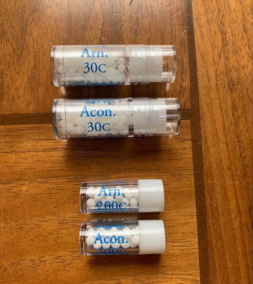 レメディー36基本セット　Acon. Arn.の30c大瓶、200c小瓶