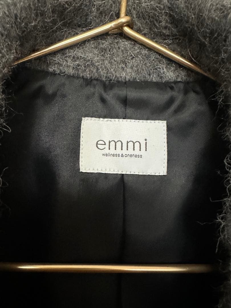emmi シャギーテーラードジャケットコート