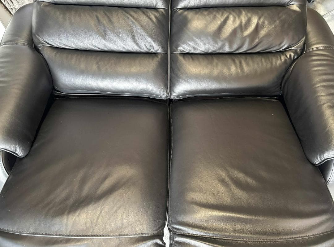 づかさん NITORI 電動リクライニングソファ 本革ソファ、幅156cm