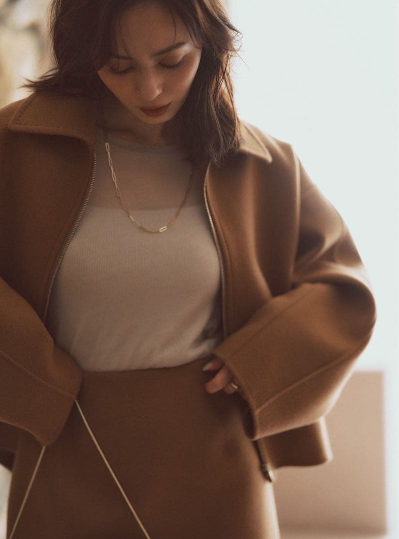 【anuans】リバーウールミニスカート