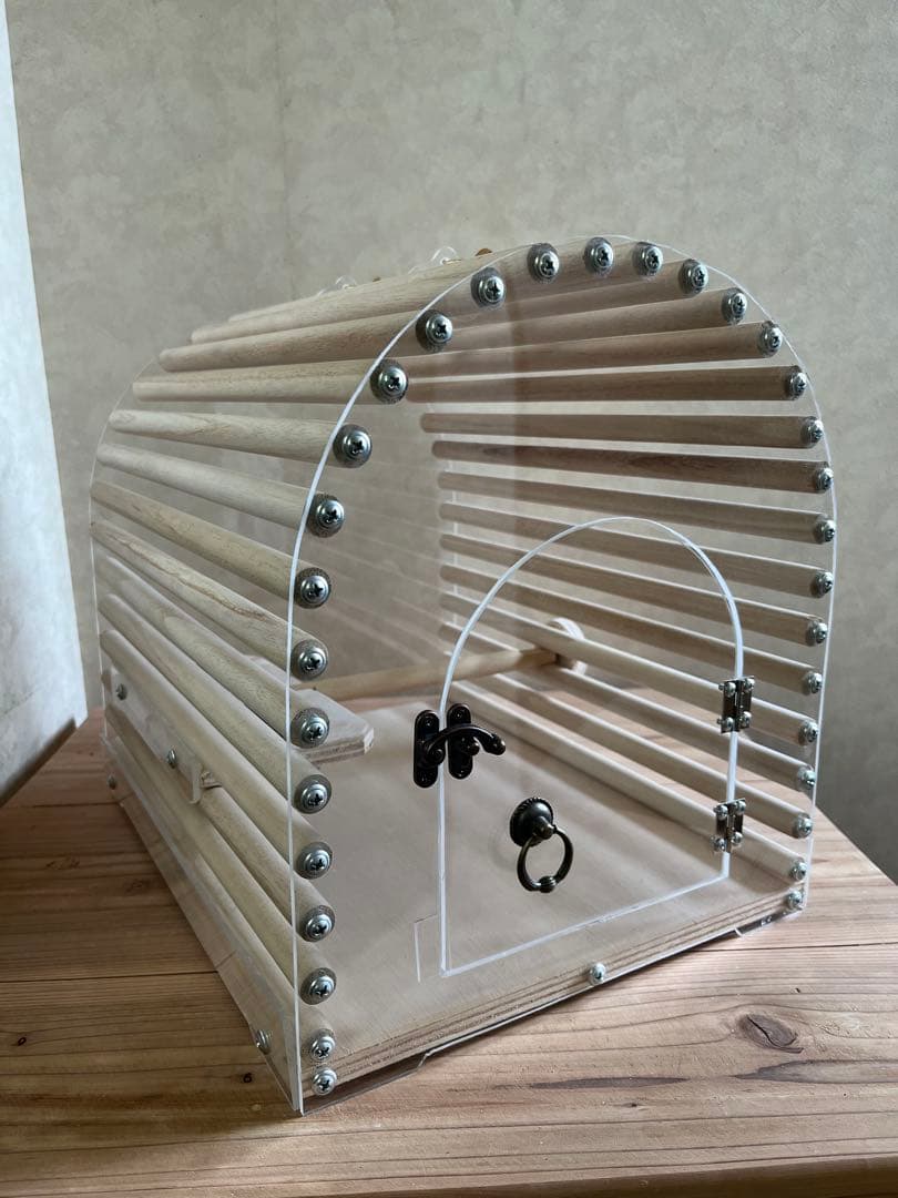 小鳥用キャリーケースおでかけキャリーアクリルキャリーバッグバードキャリー