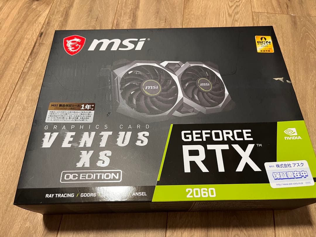 【ジャンク】MSI GeForce RTX 2060 VENTUS 6G OC