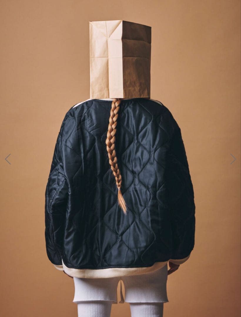 m.u × PRE_QUILTING LONG PULLOVER BK