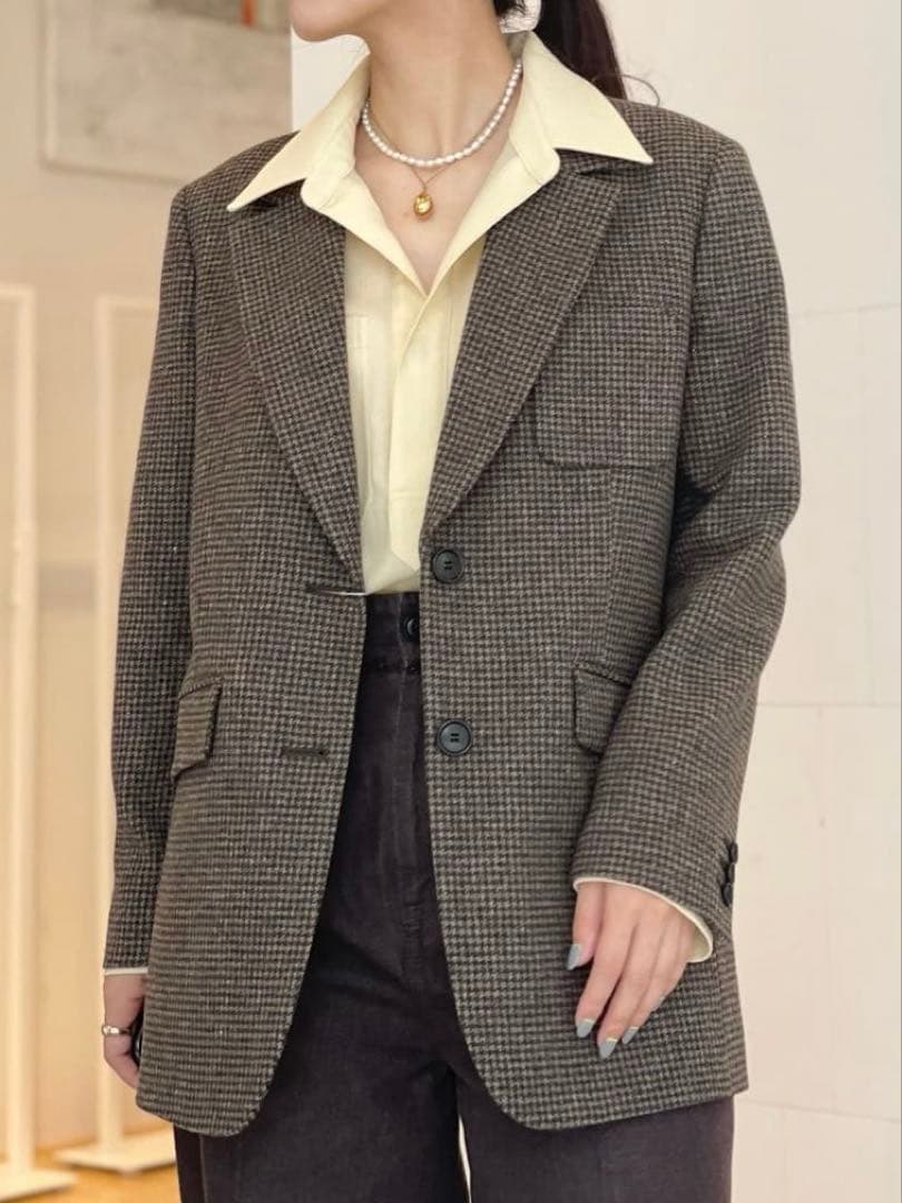 【TOMORROWLAND】【Ballsey】チェック柄 テーラードジャケット