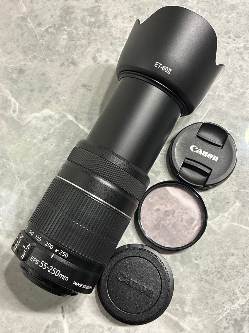 ⭐️美品⭐️ Canon EF-S 55-250mm IS II フード付望遠レンズ