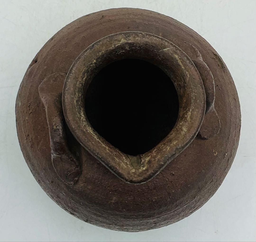 ★ 古越前焼　お歯黒壺　古備前　古丹波　古常滑　箱付【517】　★