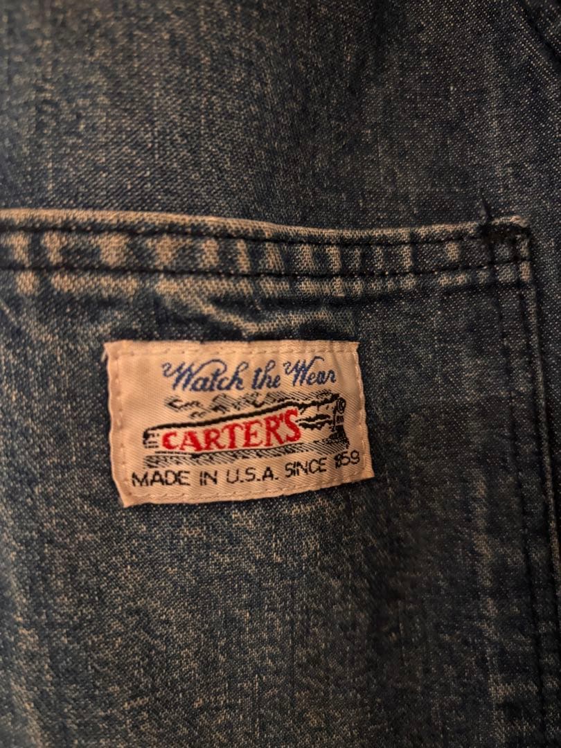 希少カーターズcarters70-80S 列車タグ襟コーデュロイカバーオール38