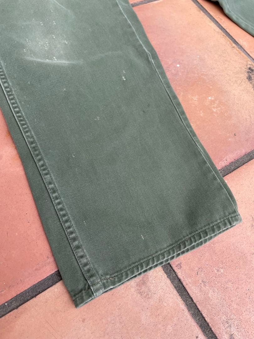 60s US ARMY OG107 ベイカーパンツ　着画あり