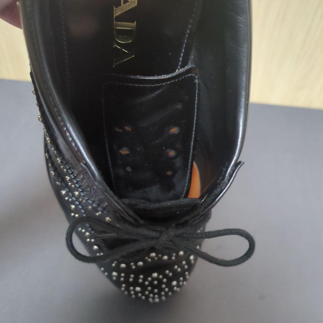 PRADA　オックスフォード ドレスシューズ リベット7 1/2