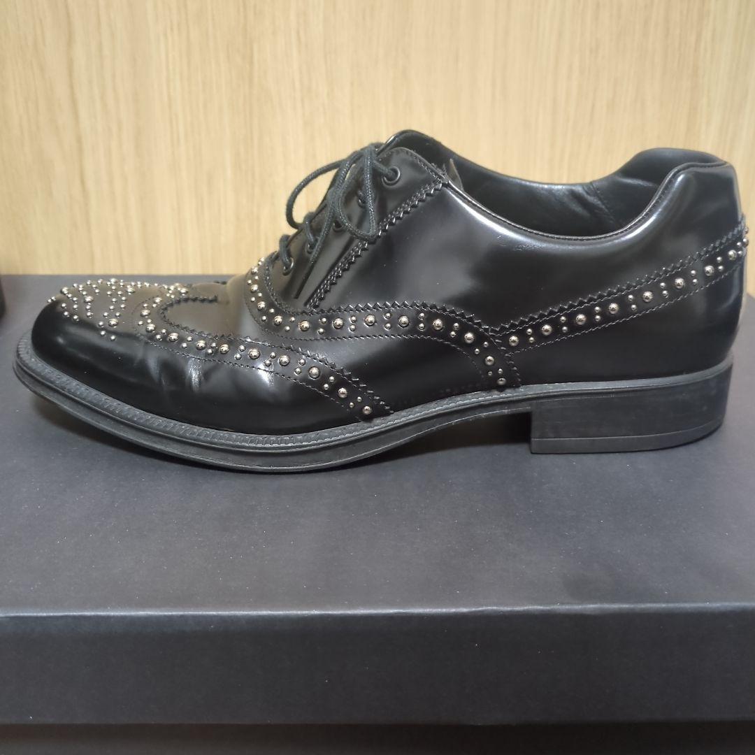 PRADA　オックスフォード ドレスシューズ リベット7 1/2