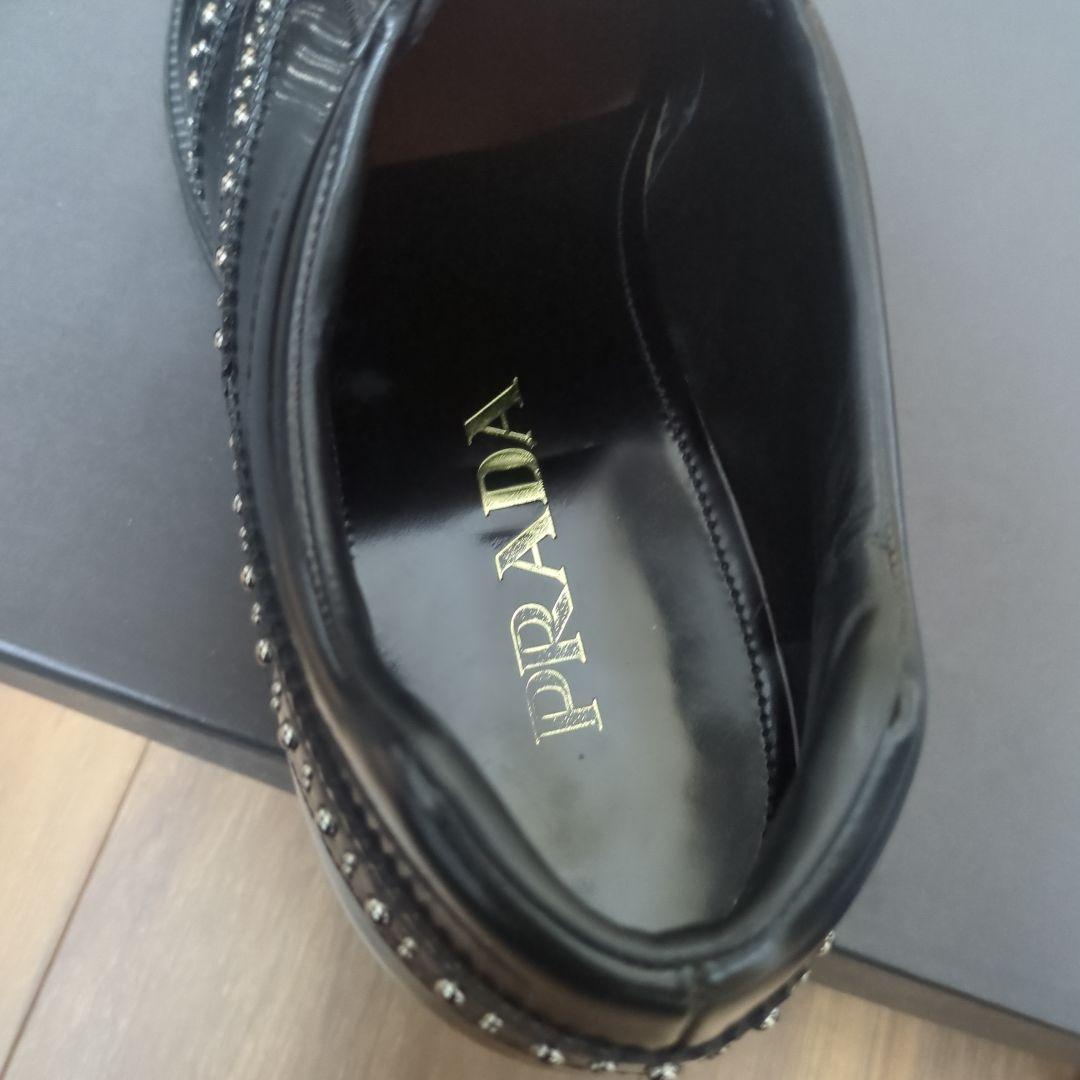 PRADA　オックスフォード ドレスシューズ リベット7 1/2