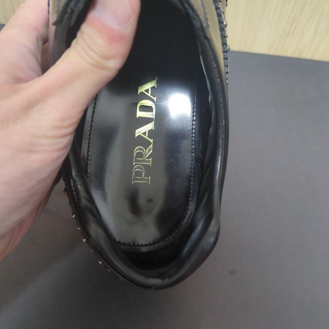 PRADA　オックスフォード ドレスシューズ リベット7 1/2