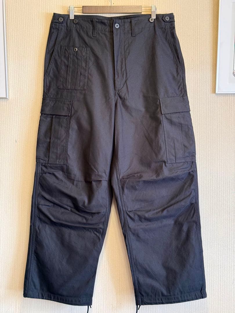 【ナイジェルケーボン】 ARMY CARGO PANT-BLACKサイズ36