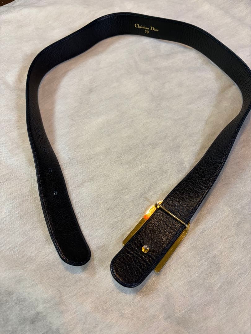 Christian Dior ネイビー ベルト 70