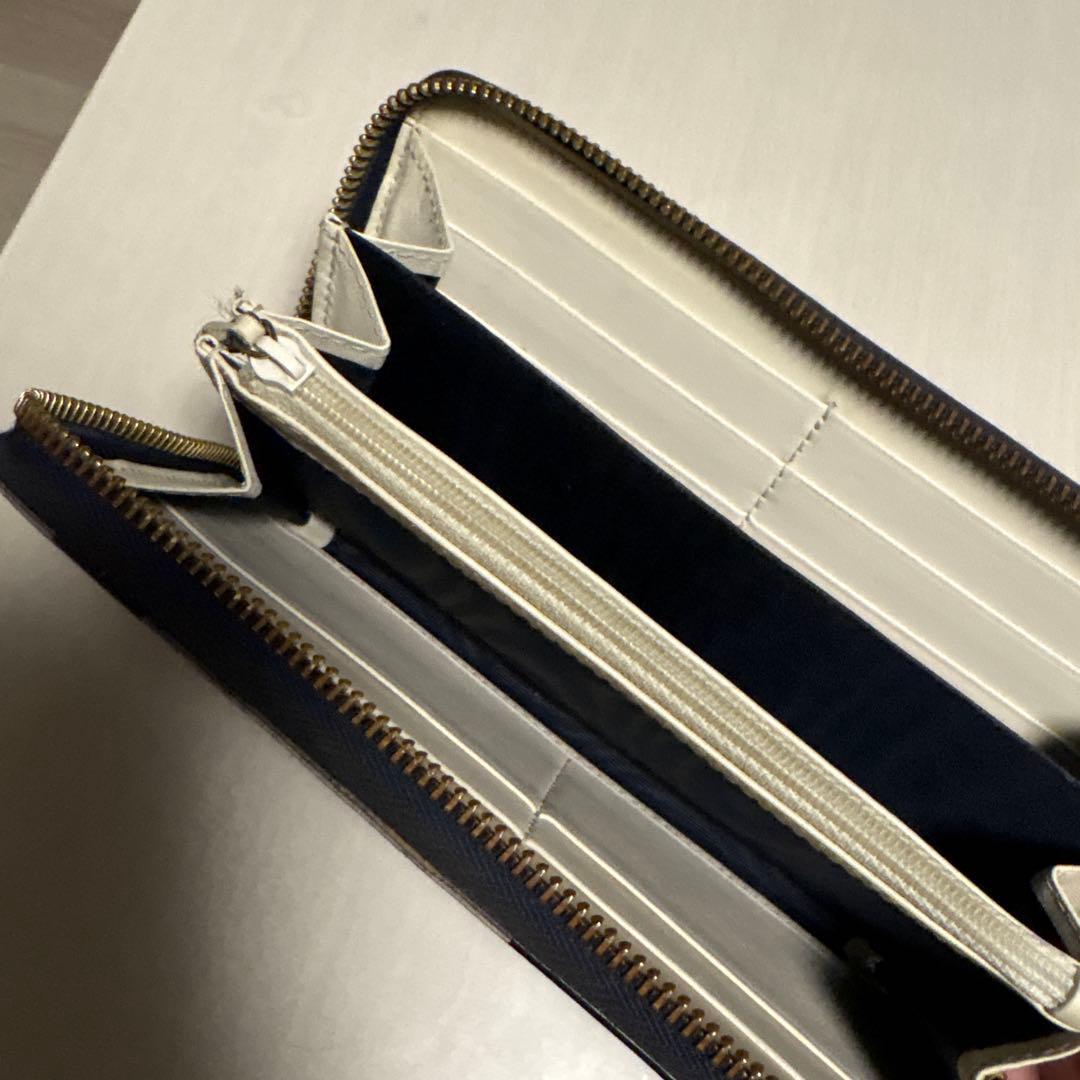 み*ー様 Gucci GGパターン 長財布 ベージュ/ネイビー